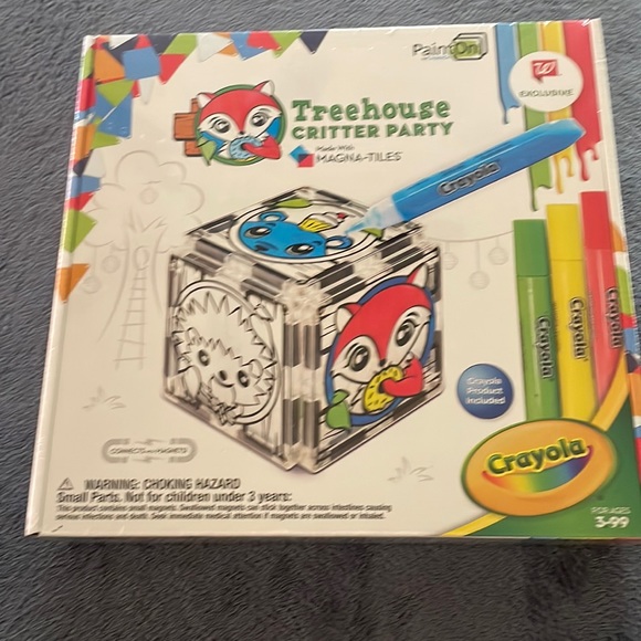 NEW Treehouse Critter Party Magna-Tiles Crayola Paint Toy Kit for Kids. Art Stem - Picture 1 of 4